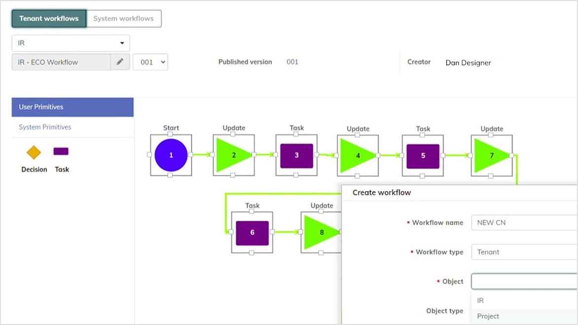 Workflow in Cloud PLM